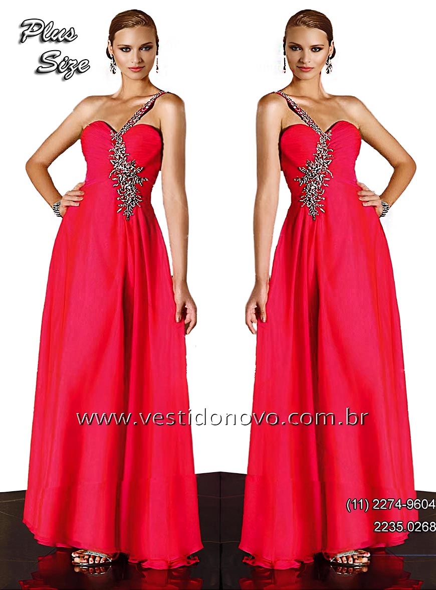 Vestido de formatura vermelho, coral, plus size, mae do noivo, So Paulo
