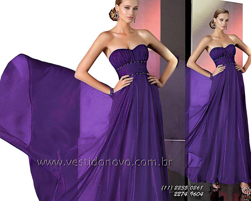 Vestido de festa, me da noiva, Plus size, na cor violeta, zona sul de So Paulo 