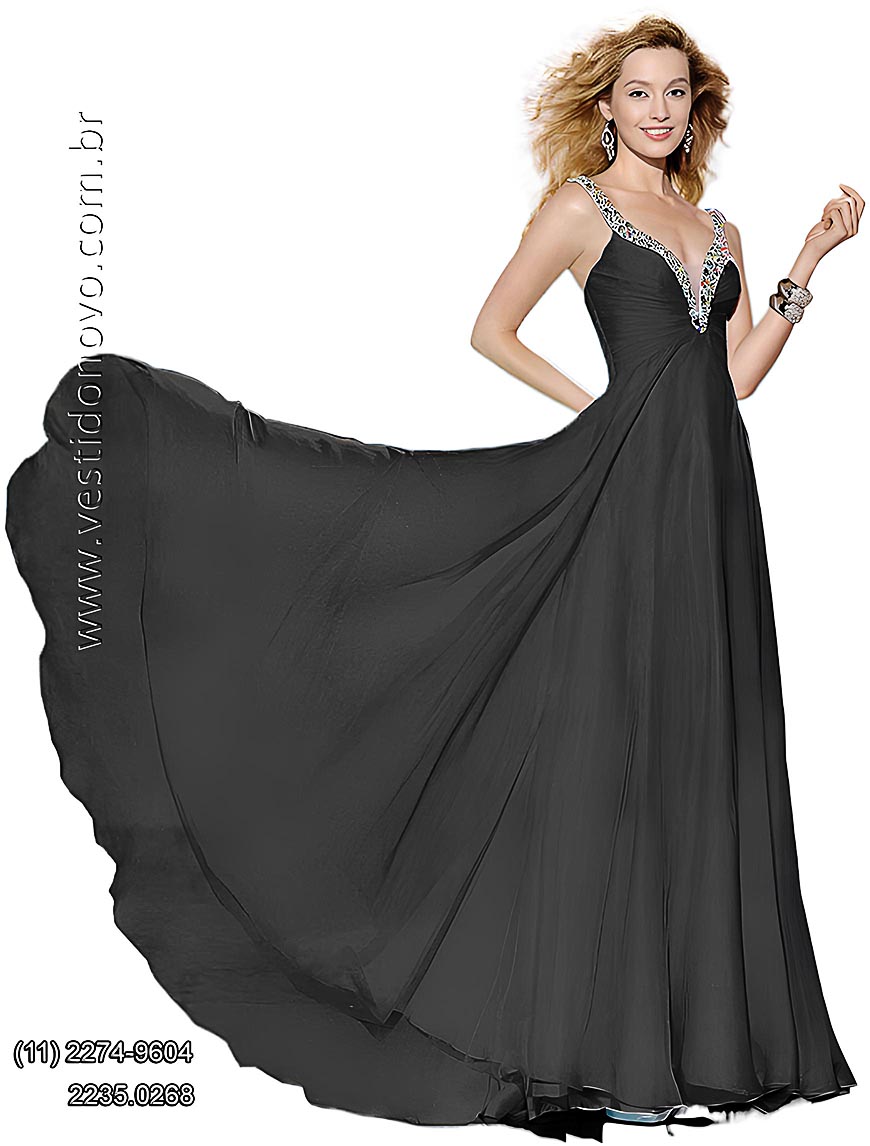 vestido de festa preto, importado em seda pura, Plus Size, em So Paulo
