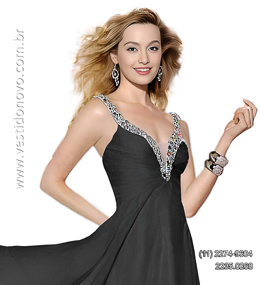 vestido de festa preto, importado em seda pura, Plus Size, em So Paulo