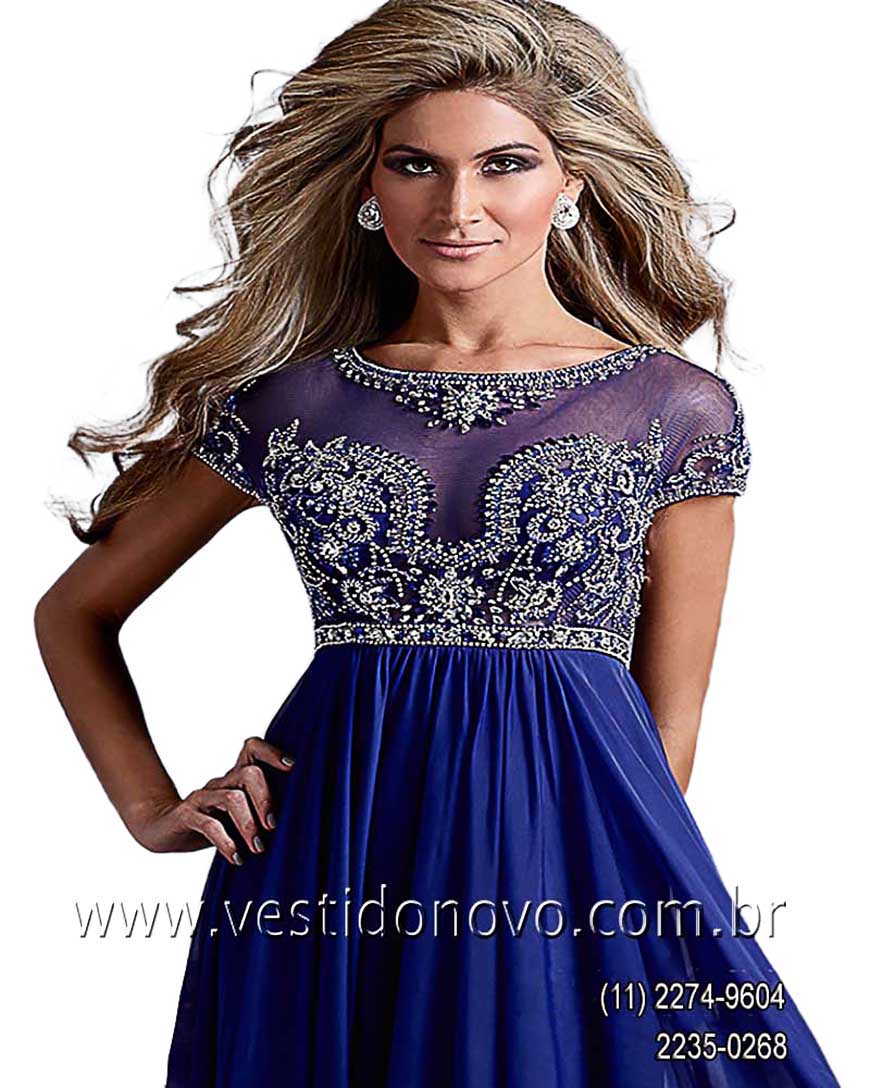 Vestido de festa  plus size, azul royal com transparencia, brilho e pedraria, mãe da noiva,  tamanho grande  zona sul São Paulo
