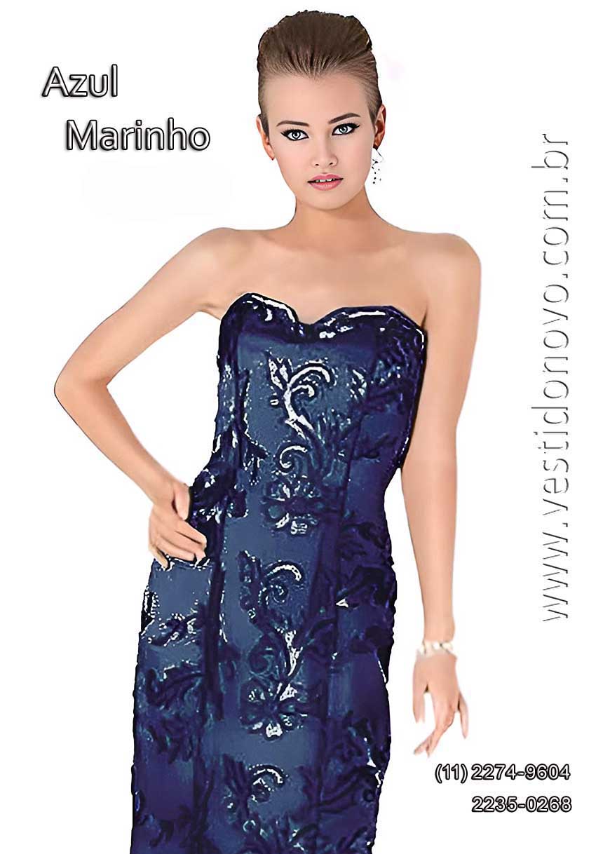 vestido me da noivo todo em renda na cor azul marinho, plus size, em So Paulo 
