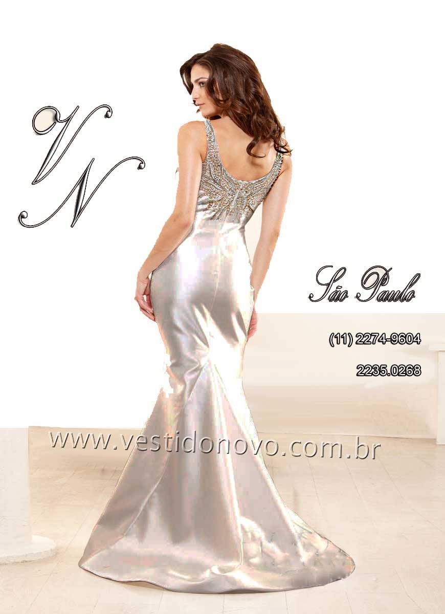 vestido prateado, me da noiva, Bodas de Prata, Plus size, em zibeline, So Paulo