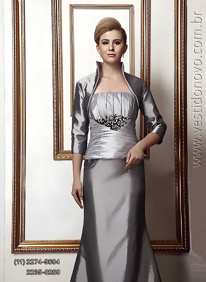 Vestido de festa plus size, bodas de prata, com casaquinho, manga longa, mae da noiva,  So Paulo - sp 